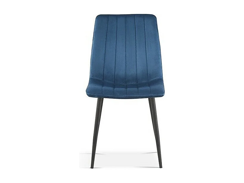 Cadeira BRUCE Veludo Azul, dimensões: A86 x L45 x P55 cm, ideal para uma sala de jantar design e moderna.