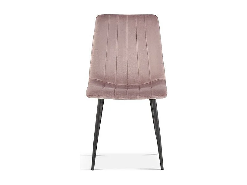 Chaise BRUCE Velours Rose, dimensions: H86 x L45 x P55 cm, idéal pour une salle à manger design et moderne