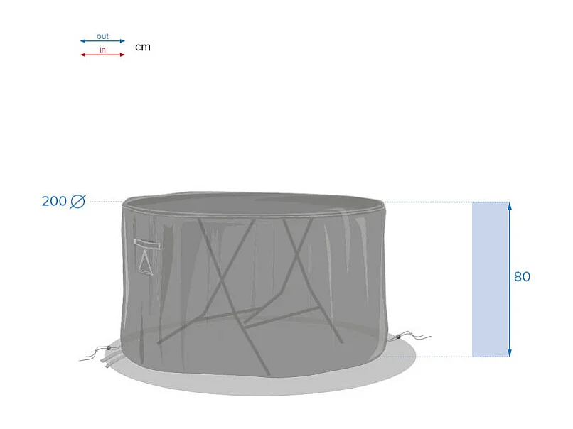 Housse pour table ronde extérieure Hambo - Ø 200 x 80 cm - Hespéride