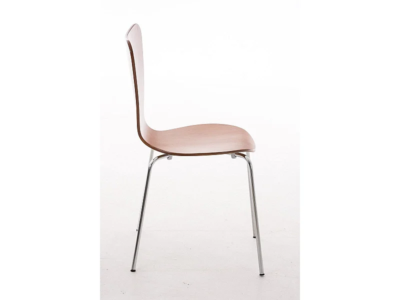 Lot de 2 chaises de séjour bureau en bois marron et métal CDS10013