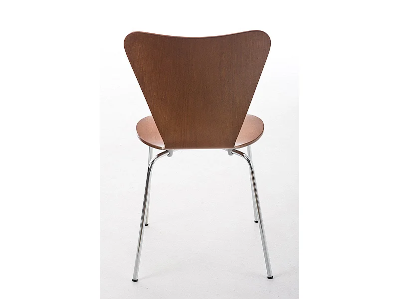 Lot de 2 chaises de séjour bureau en bois marron et métal CDS10013