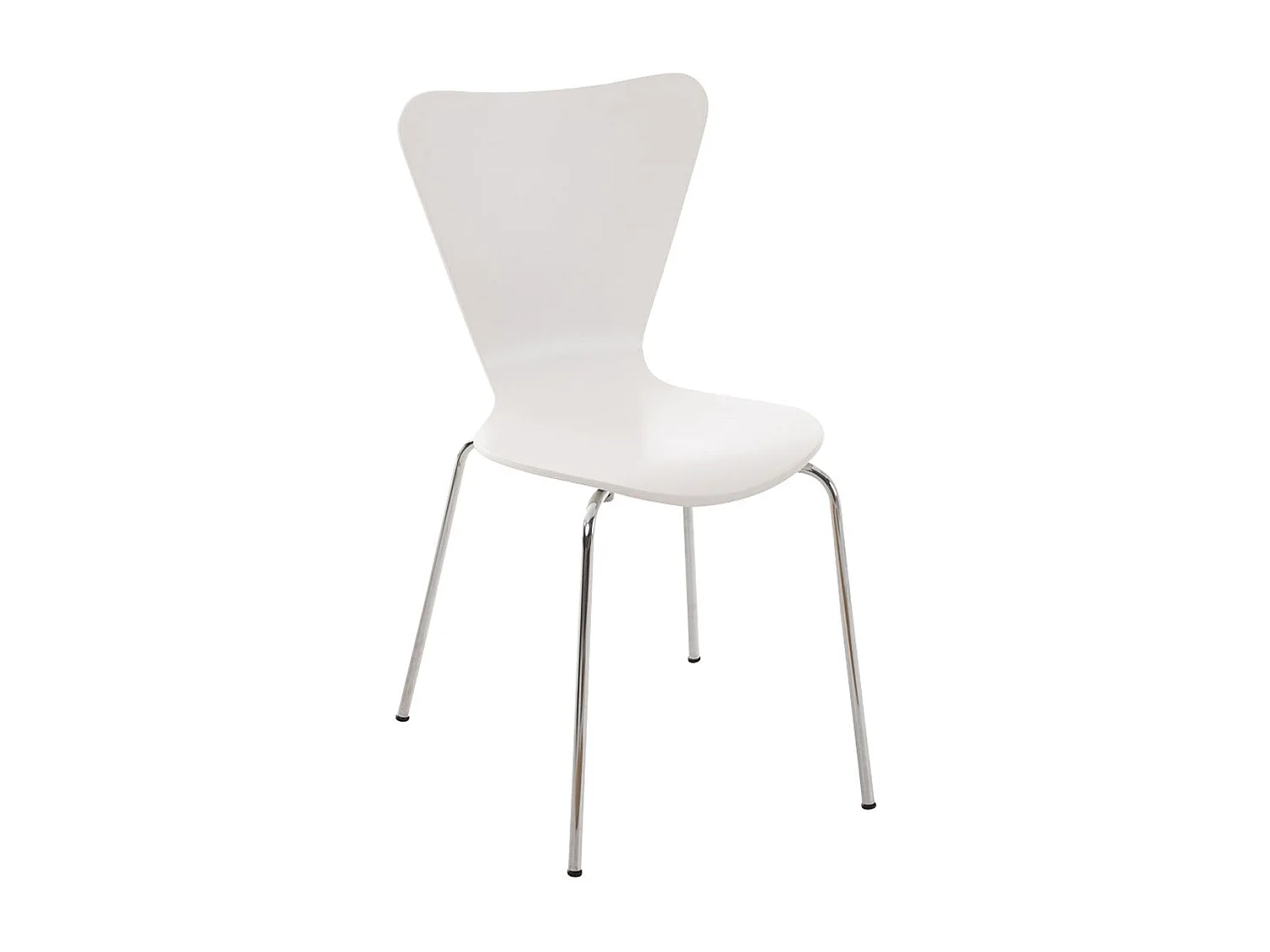Lot de 2 chaises de séjour bureau en bois blanc et métal CDS10007