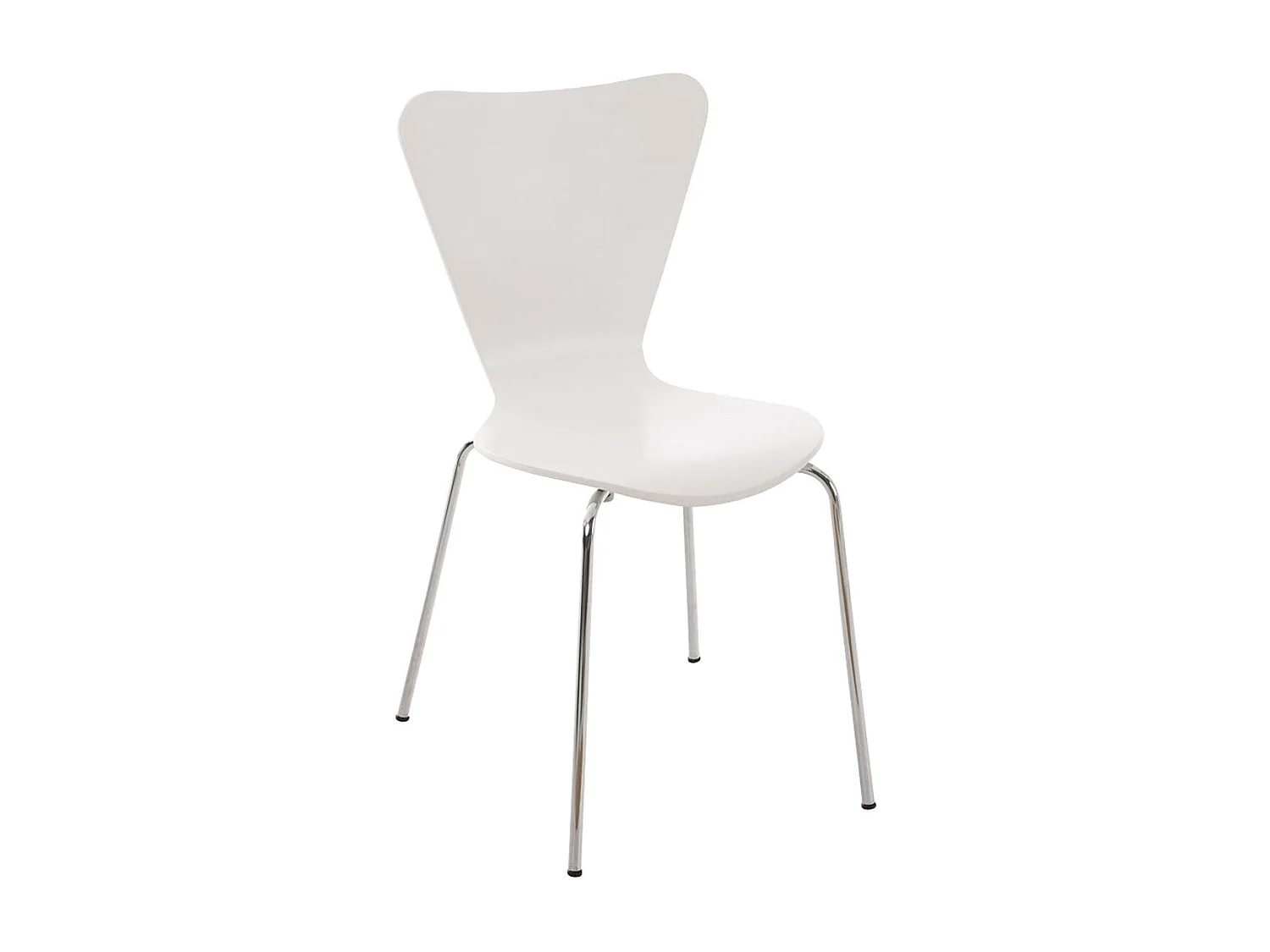 Lot de 2 chaises métal blanche 46 x 47 x 81 cm CDS10007