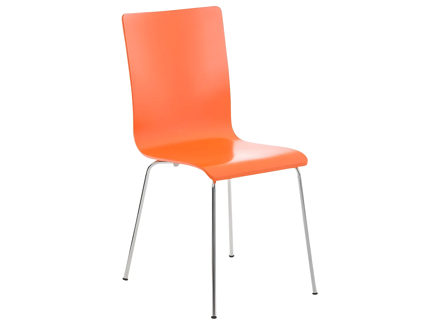 Lot de 2 chaises de cuisine en bois orange et métal CDS10070