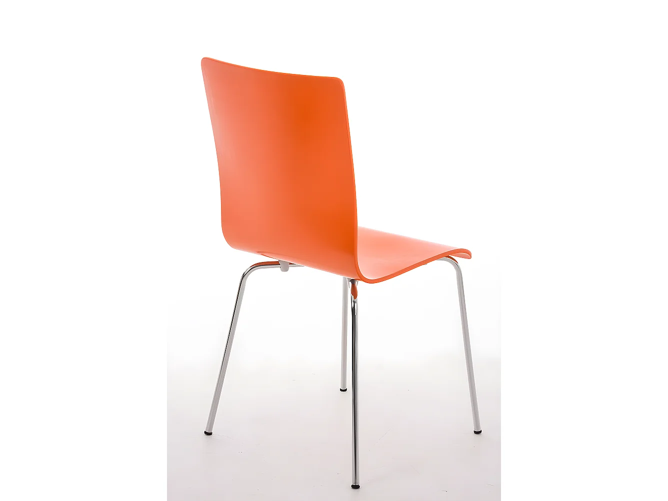 Lot de 2 chaises de cuisine en bois orange et métal CDS10070