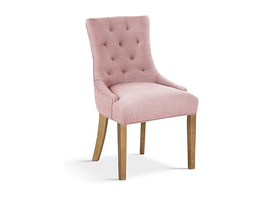Chaise ROYA Tissu rose, dimension H93 x L56 x P60, idéal pour votre cuisine ou salle à manger