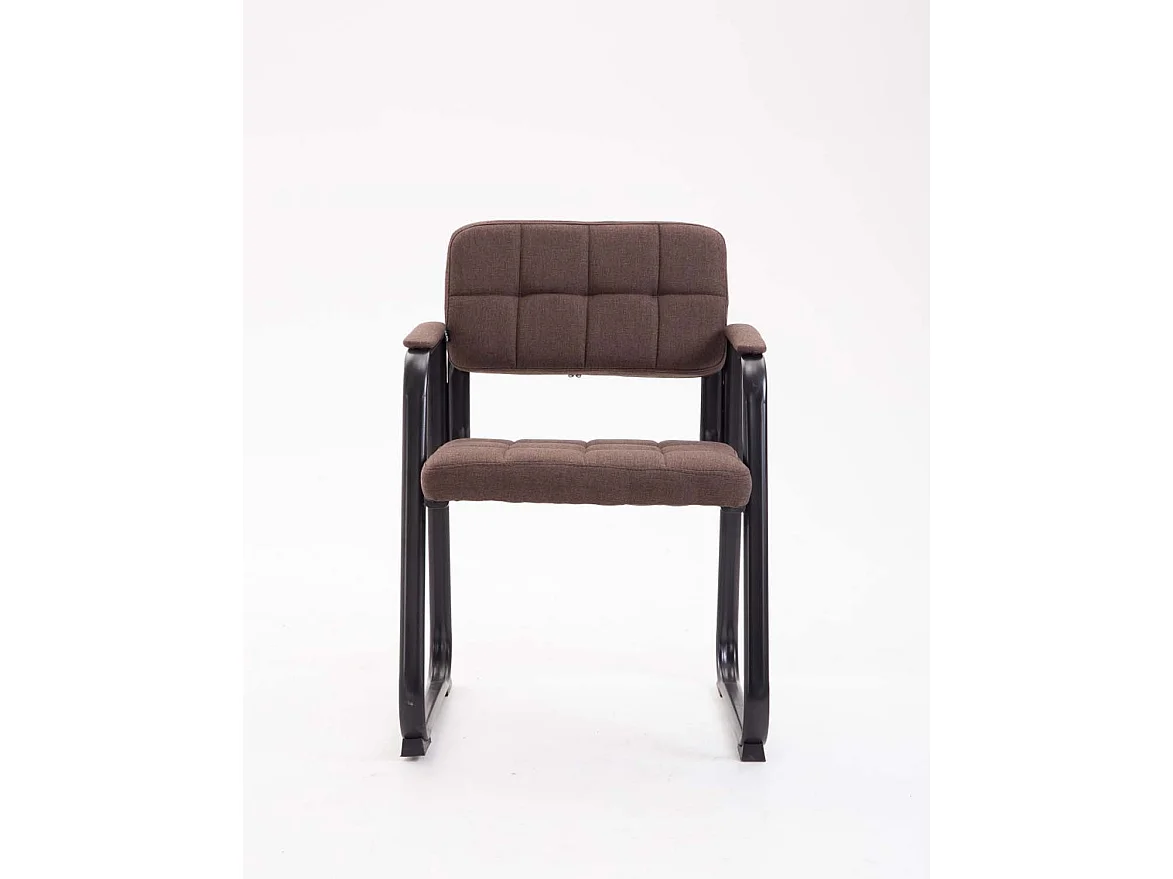 Chaise visiteur fauteuil de métal marron 59 x 58 x 84 cm BUR10214
