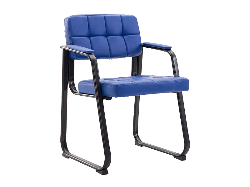 Chaise visiteur fauteuil de bleue 59 x 58 x 84 cm BUR10222