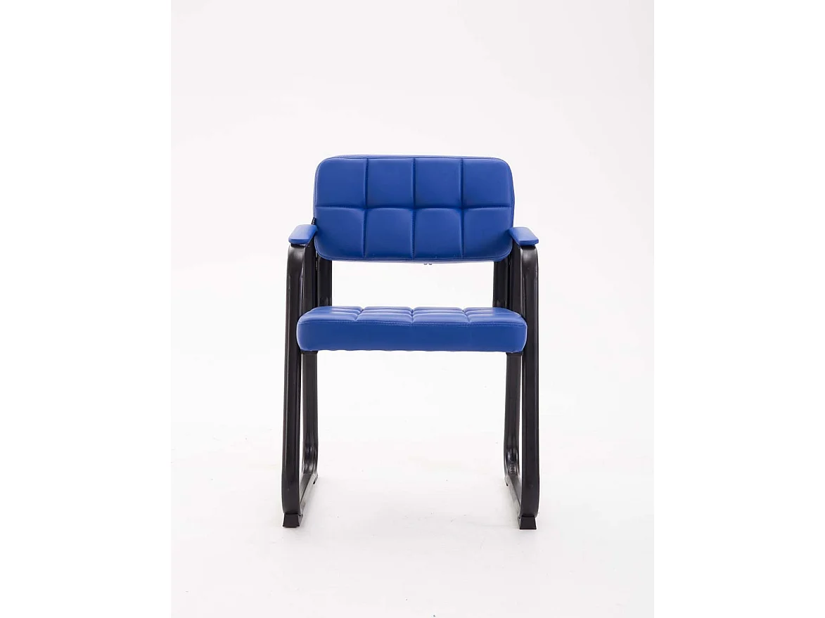 Chaise visiteur fauteuil de bleue 59 x 58 x 84 cm BUR10222