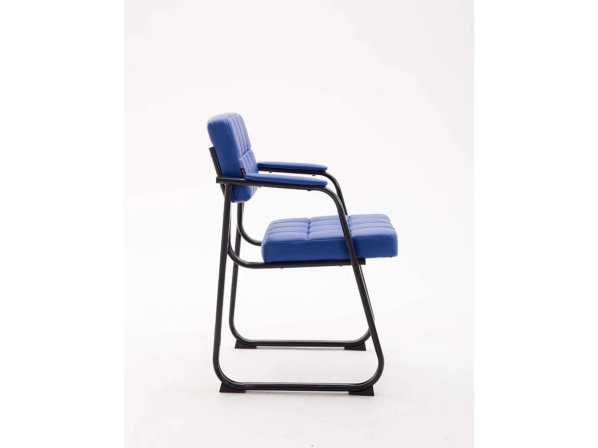 Chaise visiteur fauteuil de bleue 59 x 58 x 84 cm BUR10222