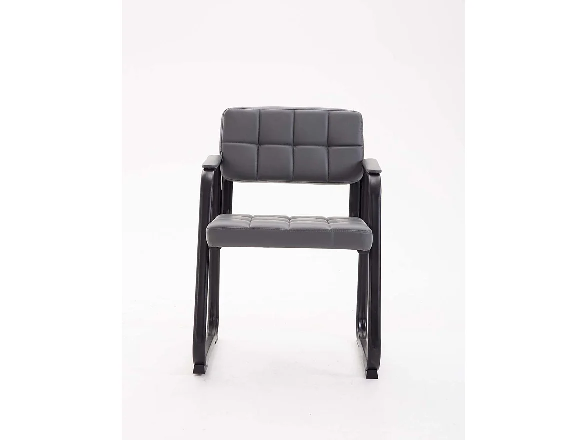 Chaise visiteur fauteuil de grise 59 x 58 x 84 cm BUR10226
