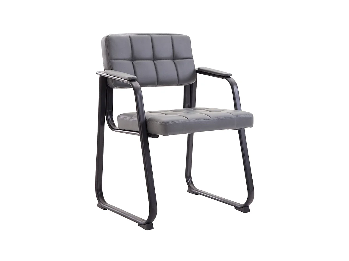 Chaise visiteur fauteuil de grise 59 x 58 x 84 cm BUR10226
