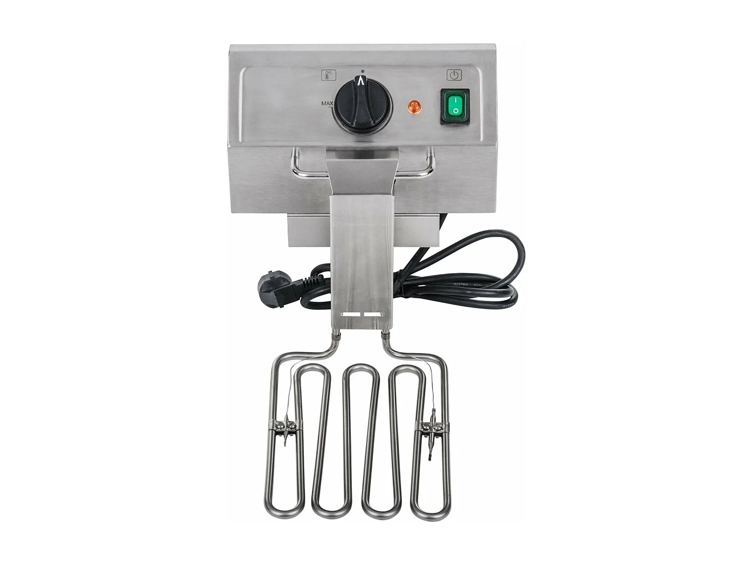 Friggitrice in acciaio inox 2 vasche vasca estraibile 13 litri con termostato professionale EGO timer 3614021