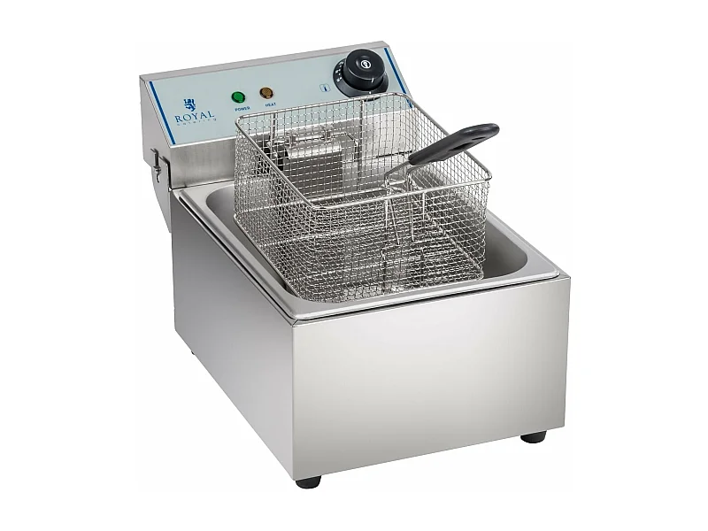 Friggitrice professionale in acciaio inox 1 vasca 10 litri vasca estraibile 3614005