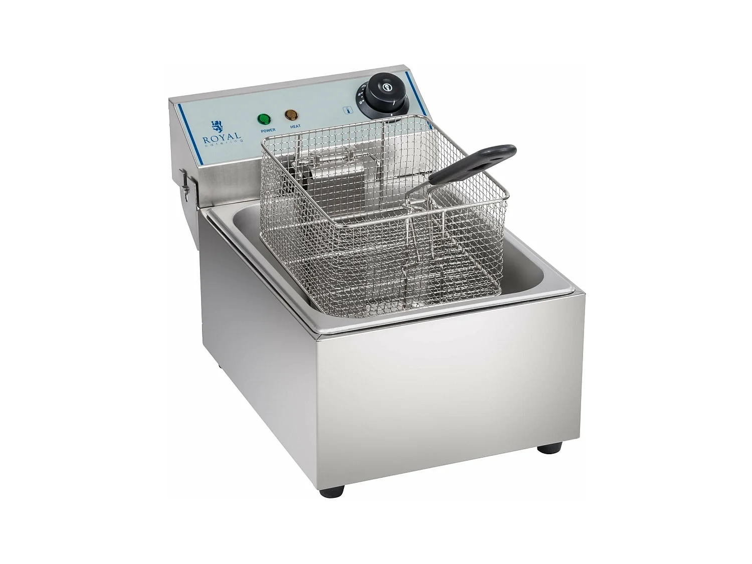 Friggitrice professionale in acciaio inox 1 vasca 10 litri vasca estraibile 3614005