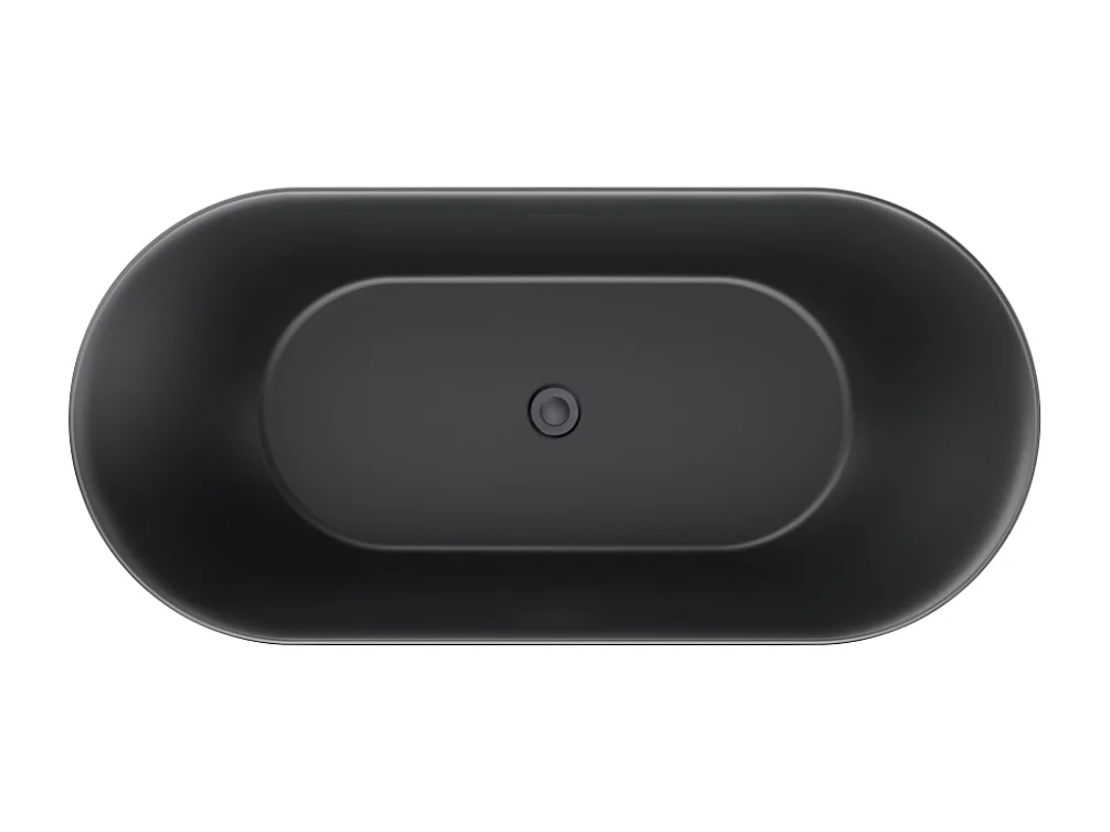 Freistehende Badewanne LISBON SCHWARZ MATT 160 cm