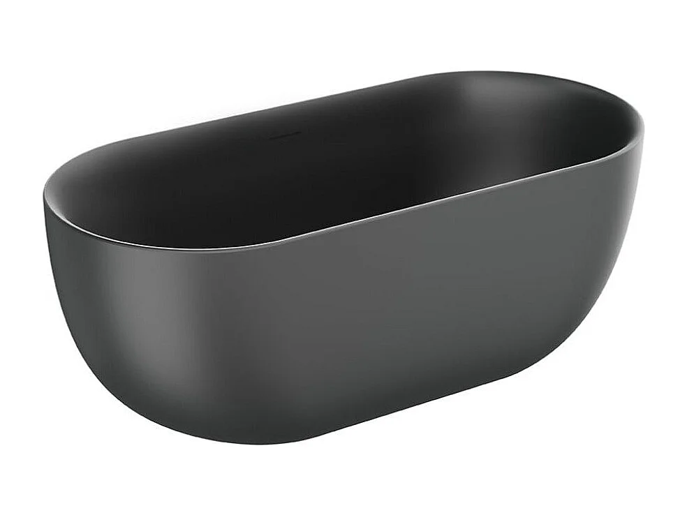 Freistehende Badewanne LISBON SCHWARZ MATT 160 cm