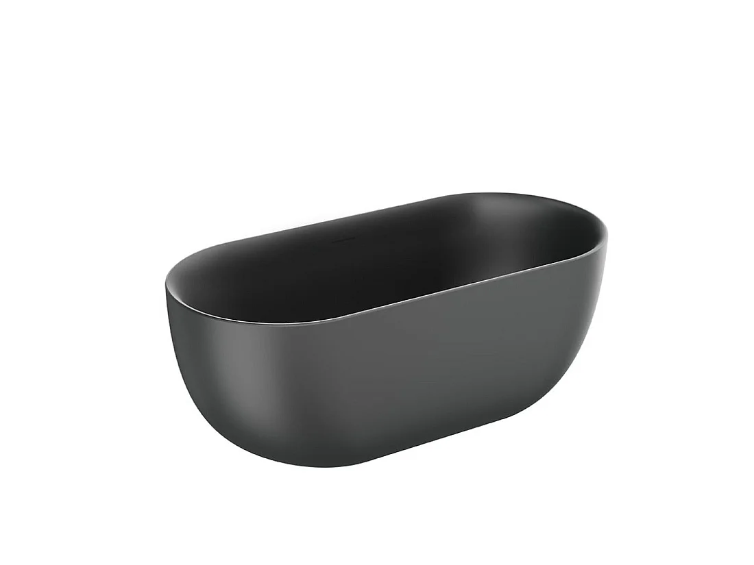 Freistehende Badewanne LISBON SCHWARZ MATT 160 cm