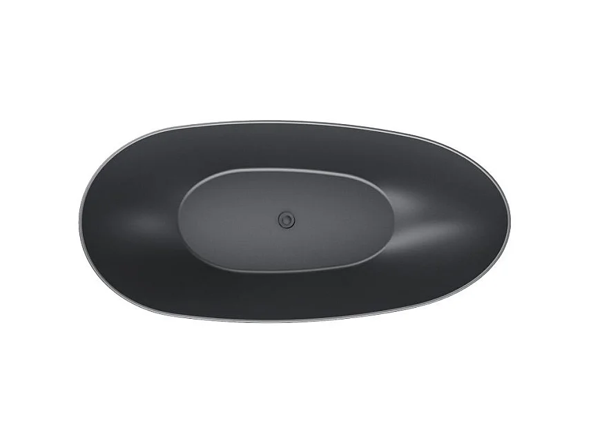 Baignoire îlot design ovale FLORIDA noir mat 180 cm