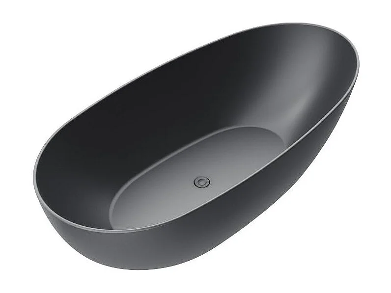 Bañera exenta FLORIDA negro  180 cm Negro mate