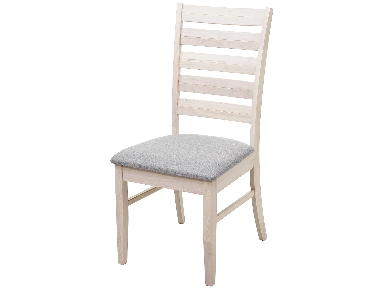 Lot de 6 chaises de salle à manger cuisine chaise tissu gris et bois massif clair 04_0000850
