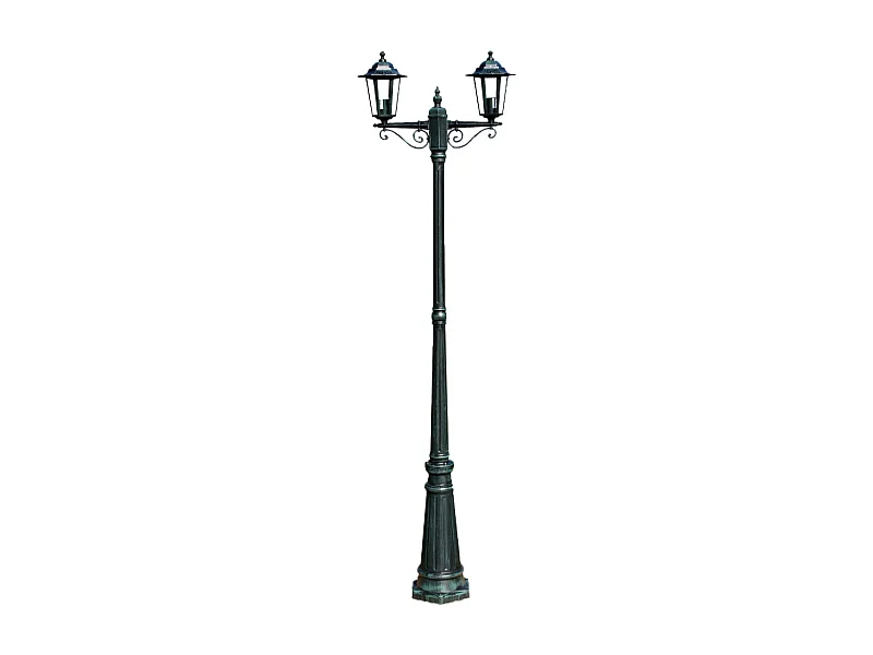 Lampada da terra per esterno doppia verde 215 cm illuminazione decorativa 2402082
