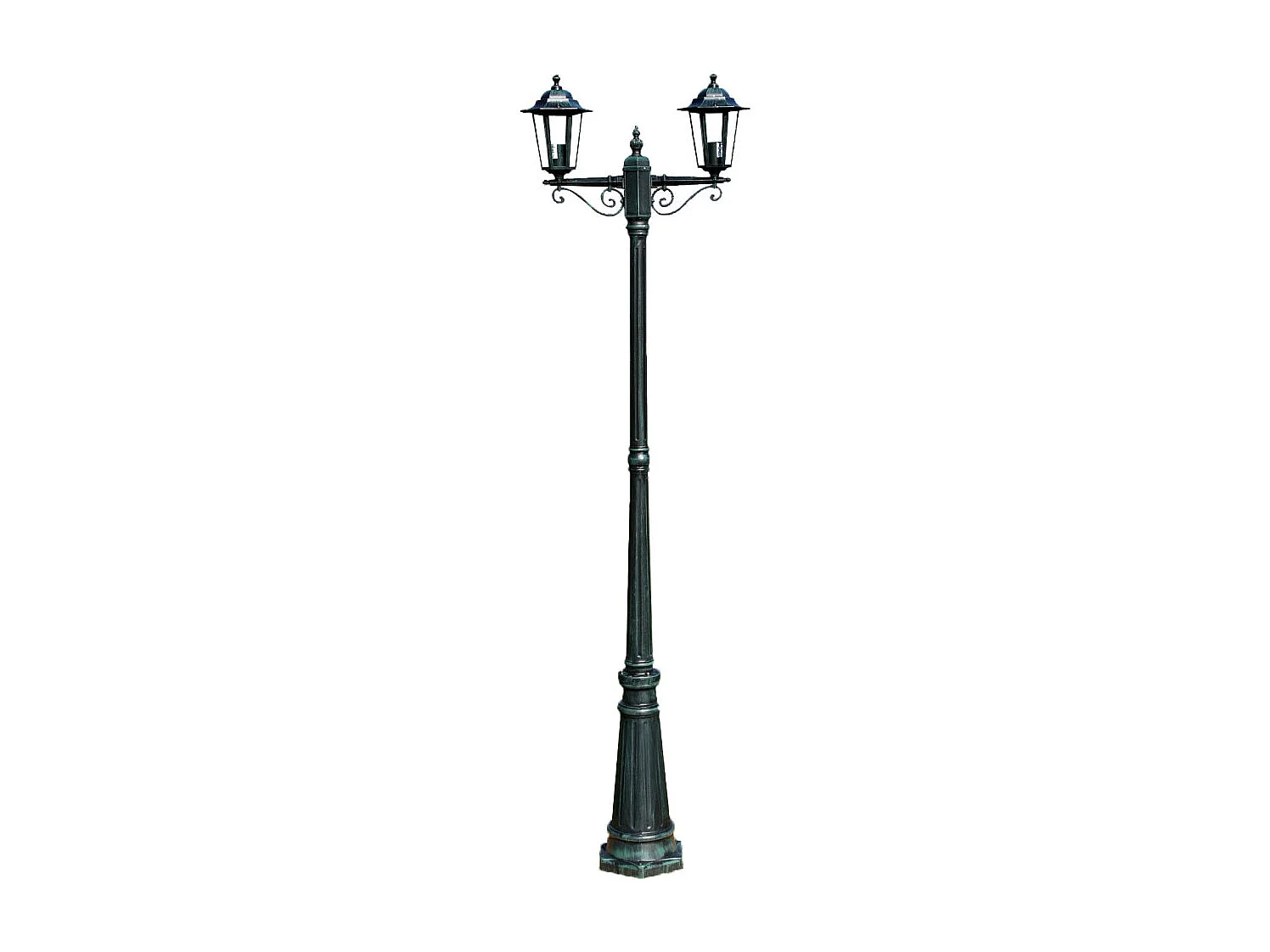 Lampadaire extérieur double vert 215 x 215 x 215 cm 2402082