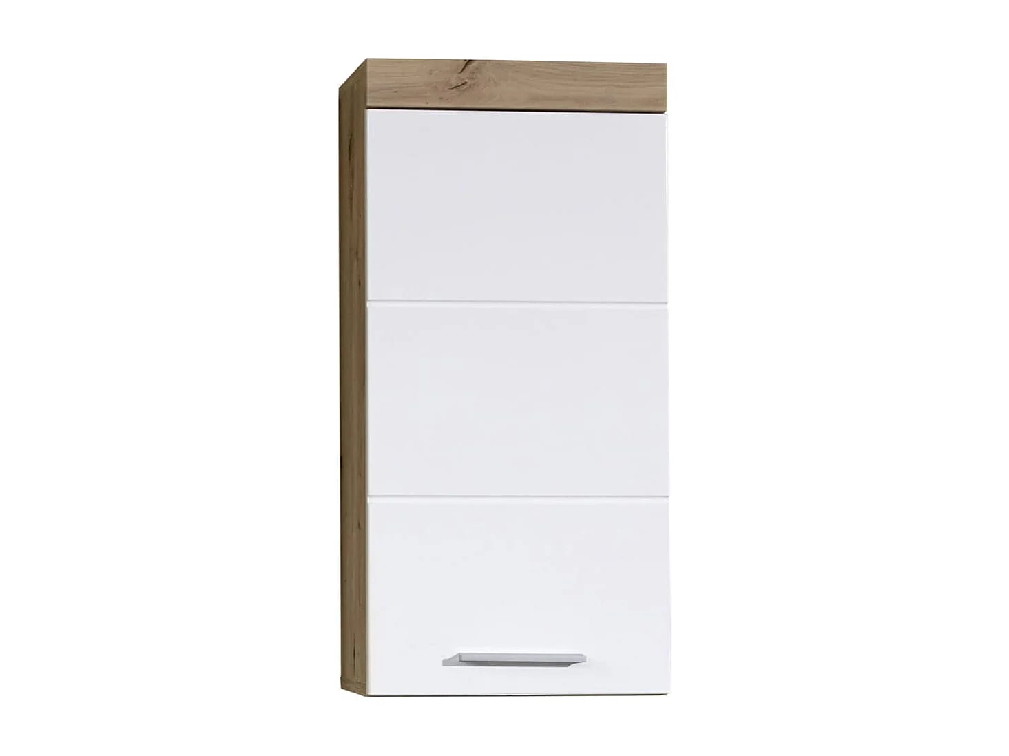 Armoire murale de salle de bain Amanda Blanc et chêne noueux