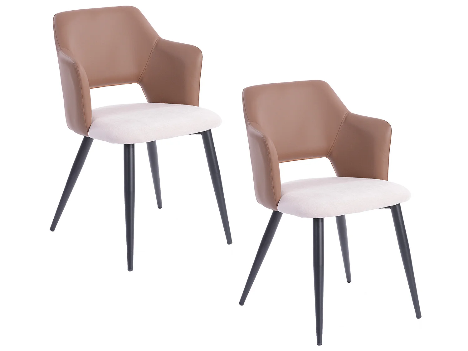 Lot de 2 chaise de salle à manger fauteuil de table industriel,akanji