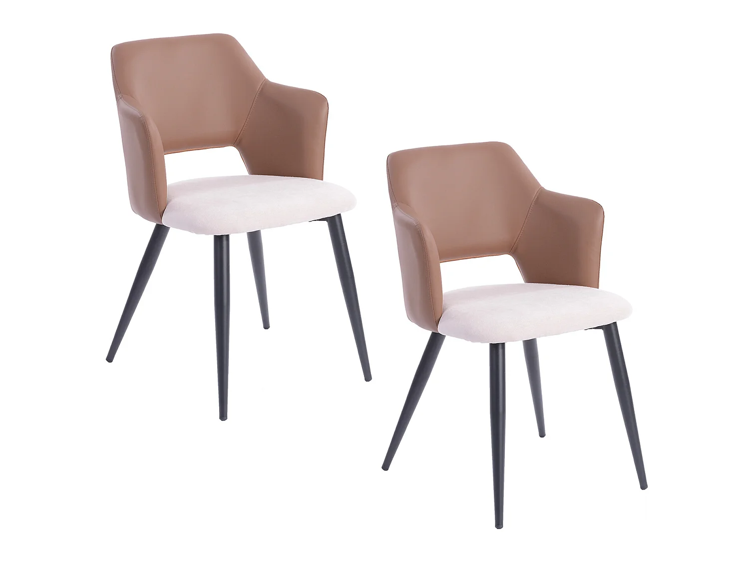 Lot de 2 chaise de salle à manger fauteuil de table industriel,akanji