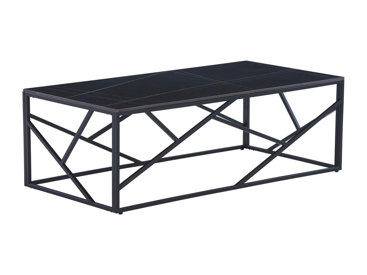 Couchtisch - Keramik & Metall - Marmor-Optik Schwarz - MELRONE von Pascal M günstig online kaufen