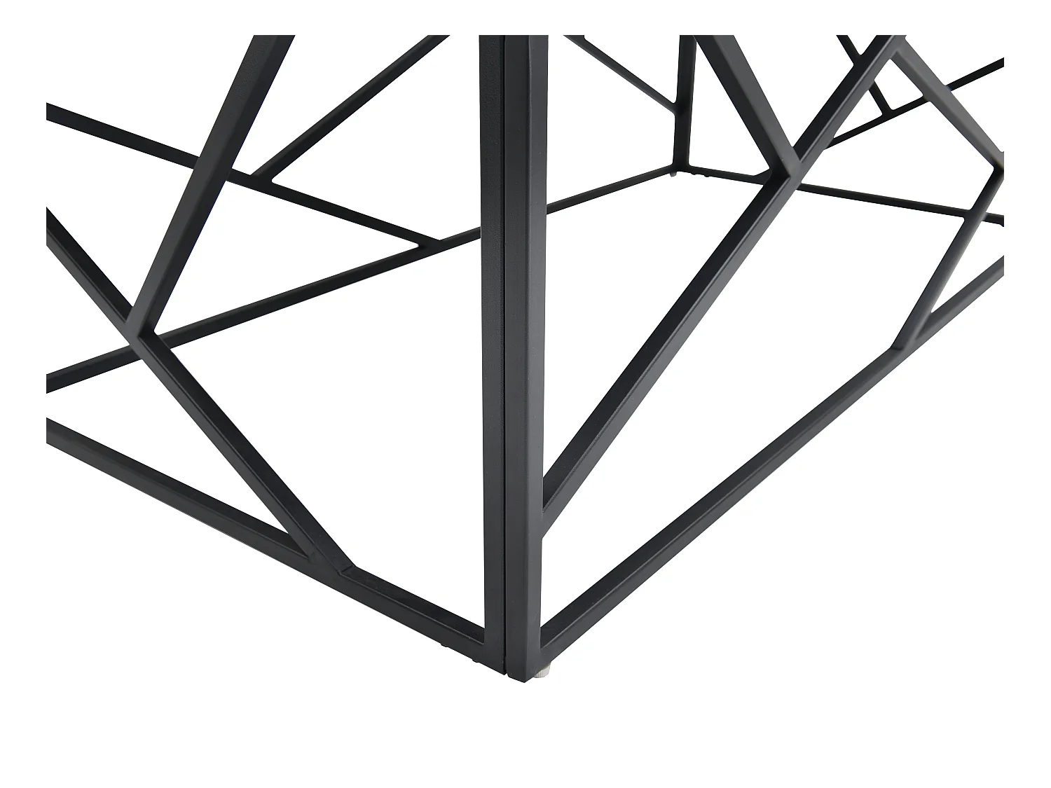 Salontafel van keramiek en metaal - Zwart marmereffect - MELRONE van Pascal Morabito