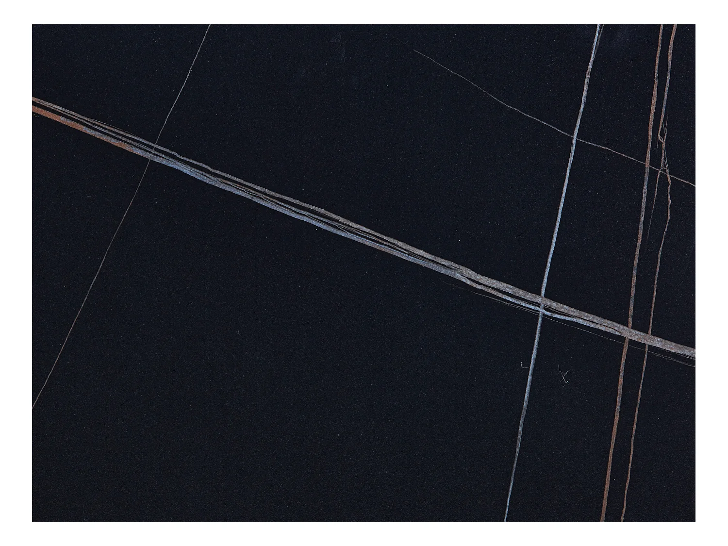 Salontafel van keramiek en metaal - Zwart marmereffect - MELRONE van Pascal Morabito