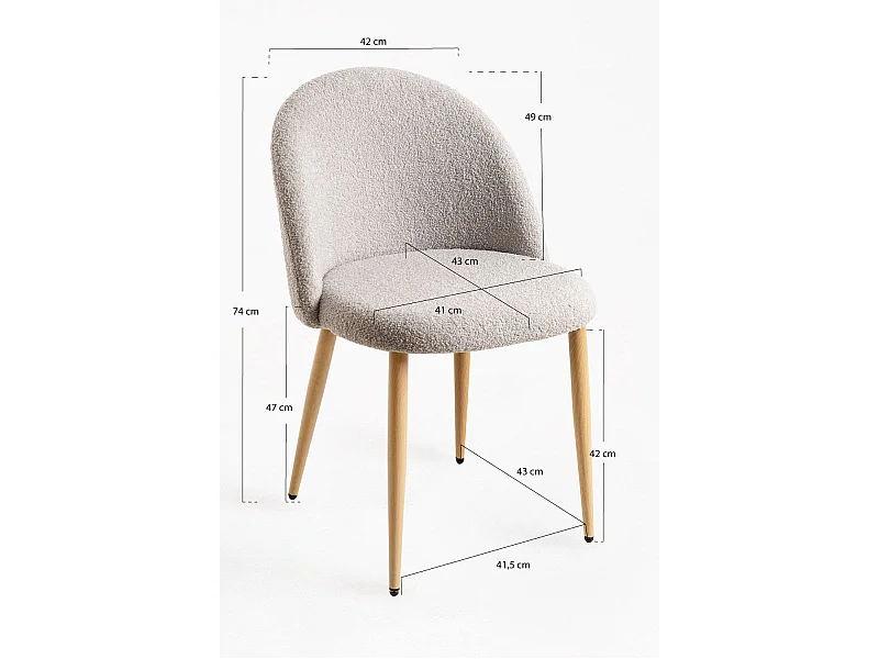 Packs Sillas Comedor - Pack 4 Sillas Vint Borreguito - Gris