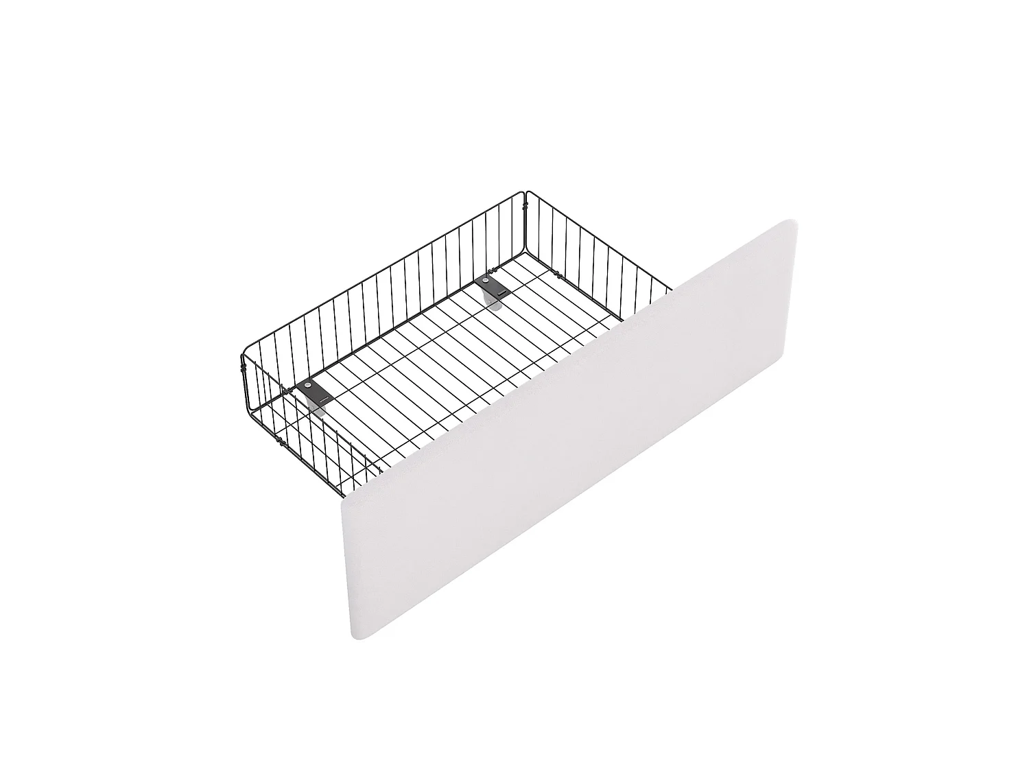 Tweepersoonsbed 160x200cm met 4 laden, gewatteerd bed voor 2 personen, fluwelen stof, verstelbaar hoofdeinde, modern design, wit