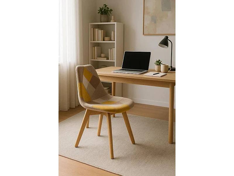 Sillas Comedor - Silla Synk Patchwork - Amarillo