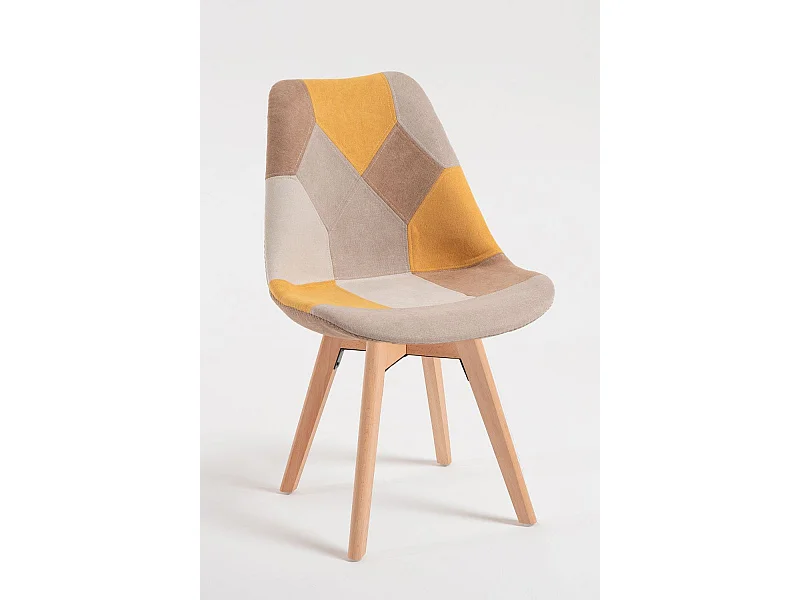 Sillas Comedor - Silla Synk Patchwork - Amarillo