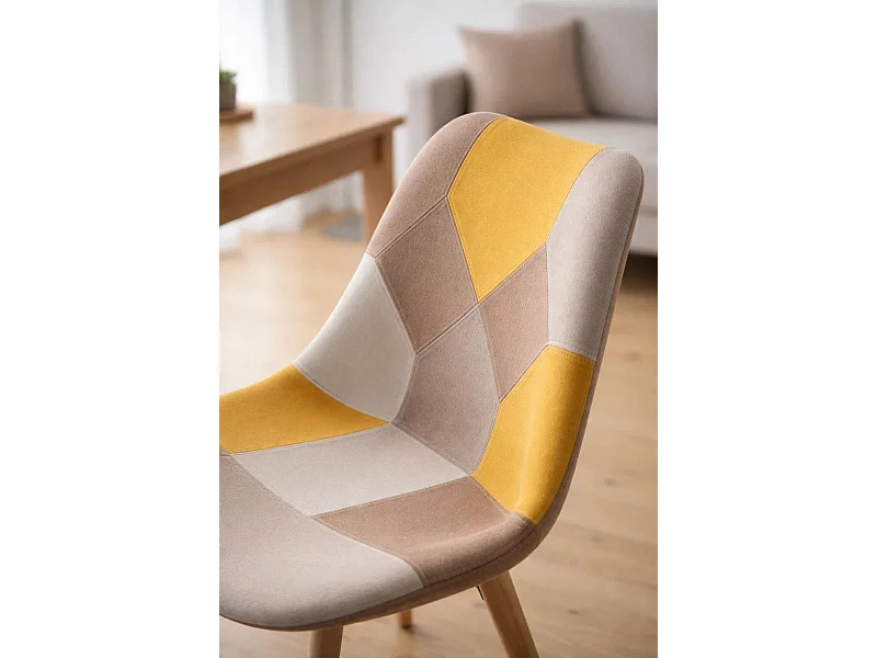 Sillas Comedor - Silla Synk Patchwork - Amarillo