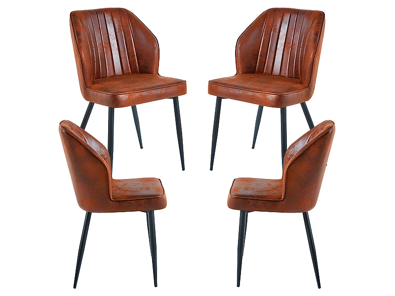 Packs Sillas Comedor - Pack 4 Sillas Wenye - Marrón