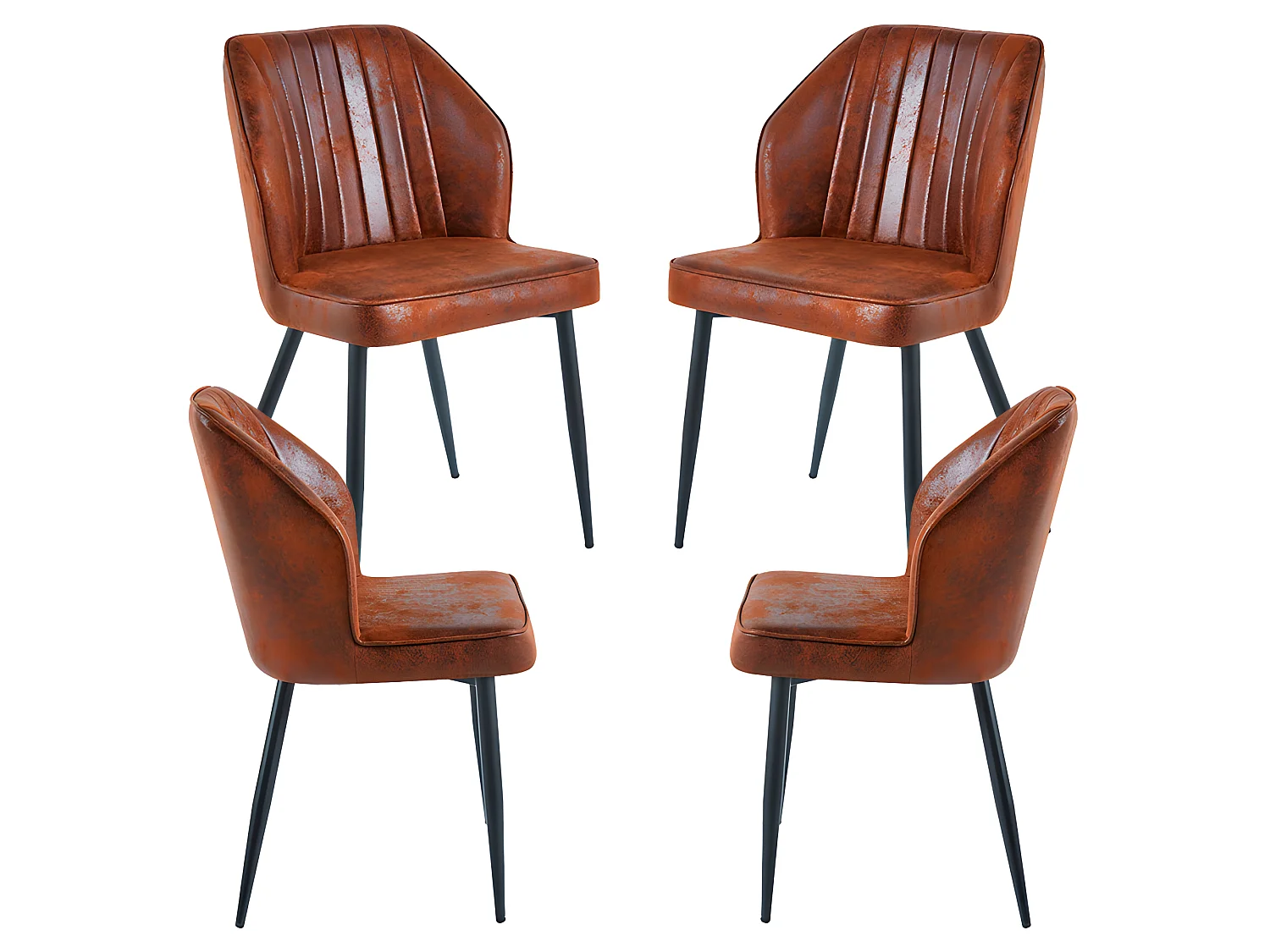 Packs Sillas Comedor - Pack 4 Sillas Wenye - Marrón