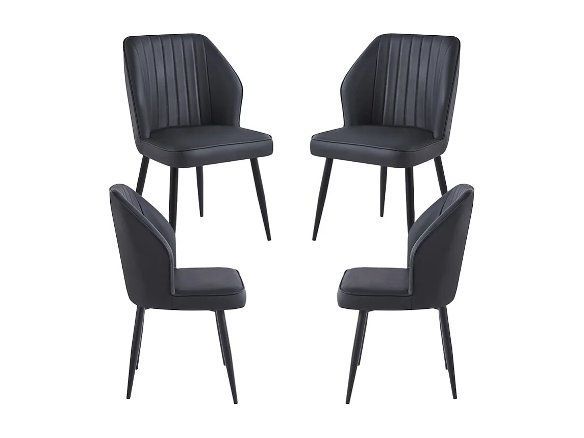Packs Sillas Comedor - Pack 4 Sillas Wenye - Negro