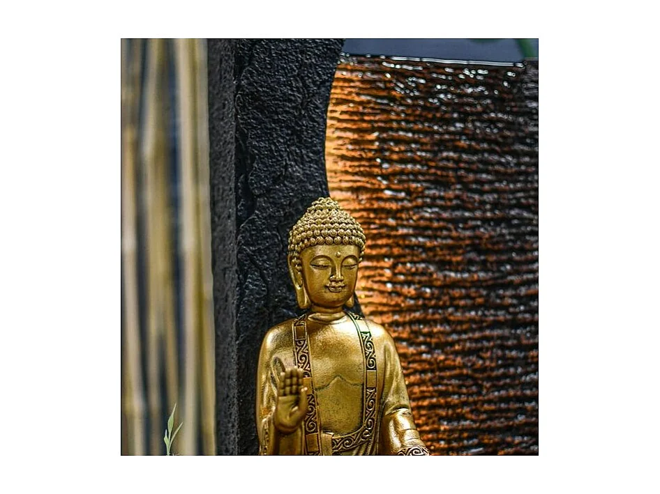 Springbrunnen aus Kunstharz mit Buddha Jati