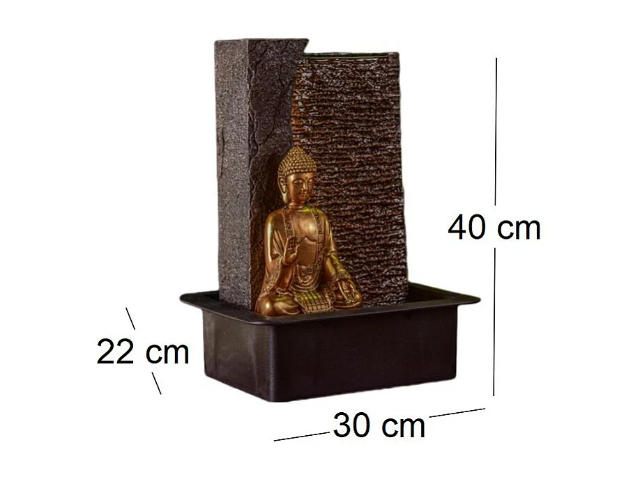 Springbrunnen aus Kunstharz mit Buddha Jati