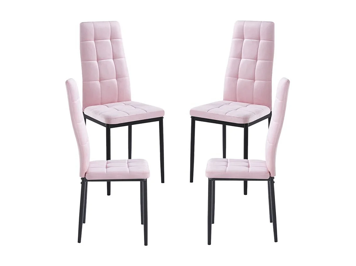 Packs Sillas Comedor - Pack 4 Sillas Lan Terciopelo - Rosa