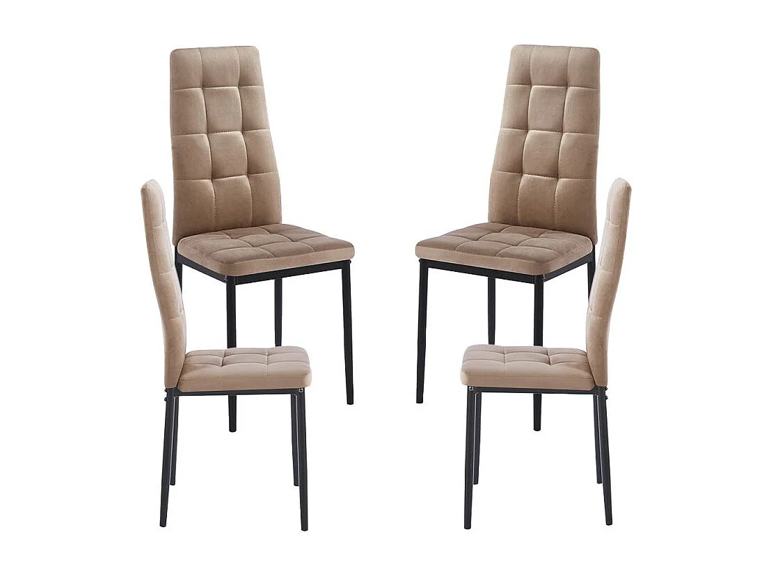 Packs Sillas Comedor - Pack 4 Sillas Lan Terciopelo - Champán