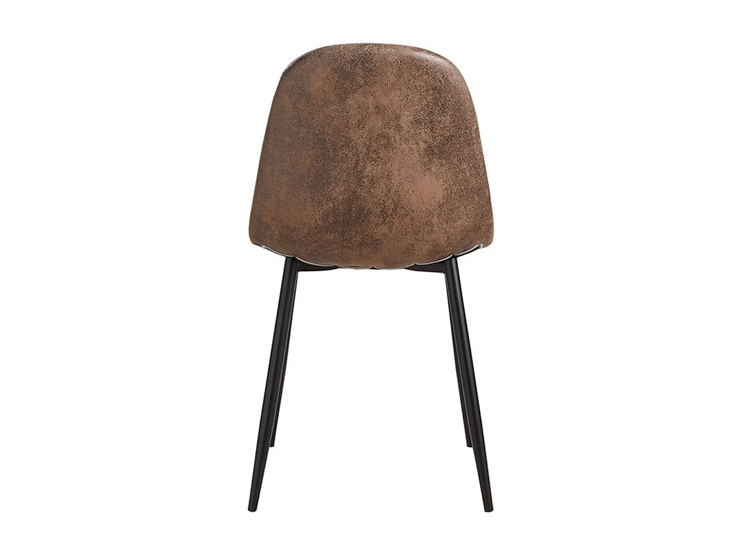 Sillas Comedor - Silla Black Teok Polipiel Vintage - Marrón Claro