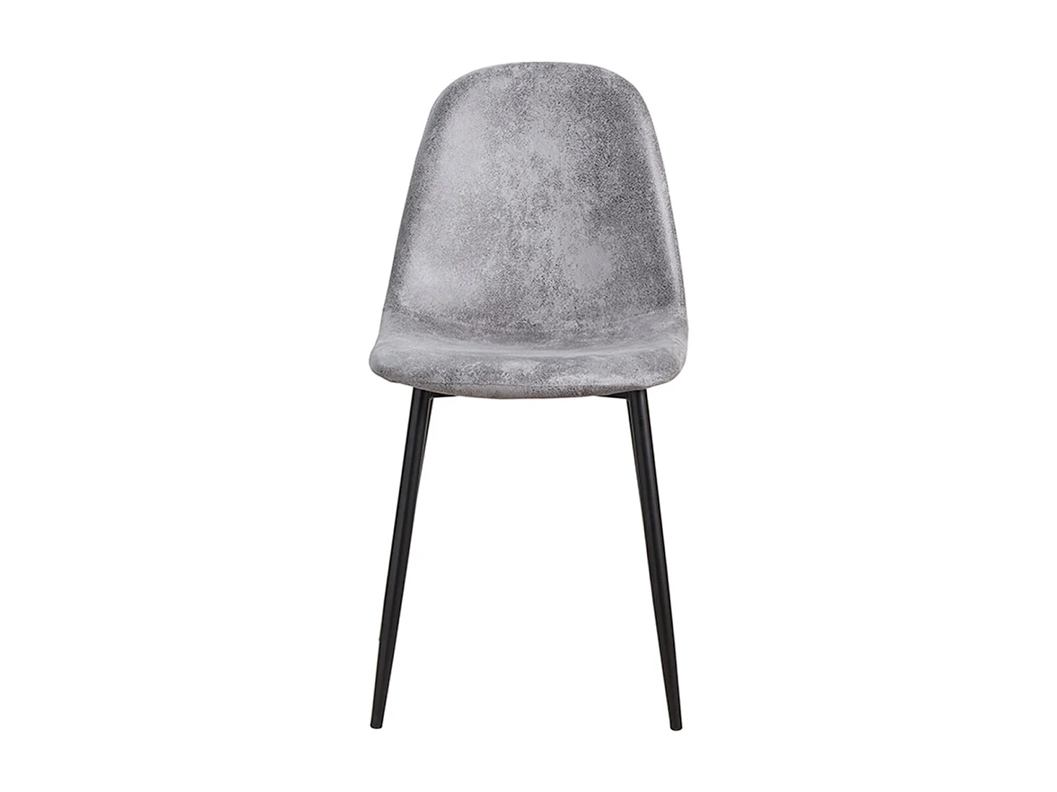 Sillas Comedor - Silla Black Teok Polipiel Vintage - Gris claro