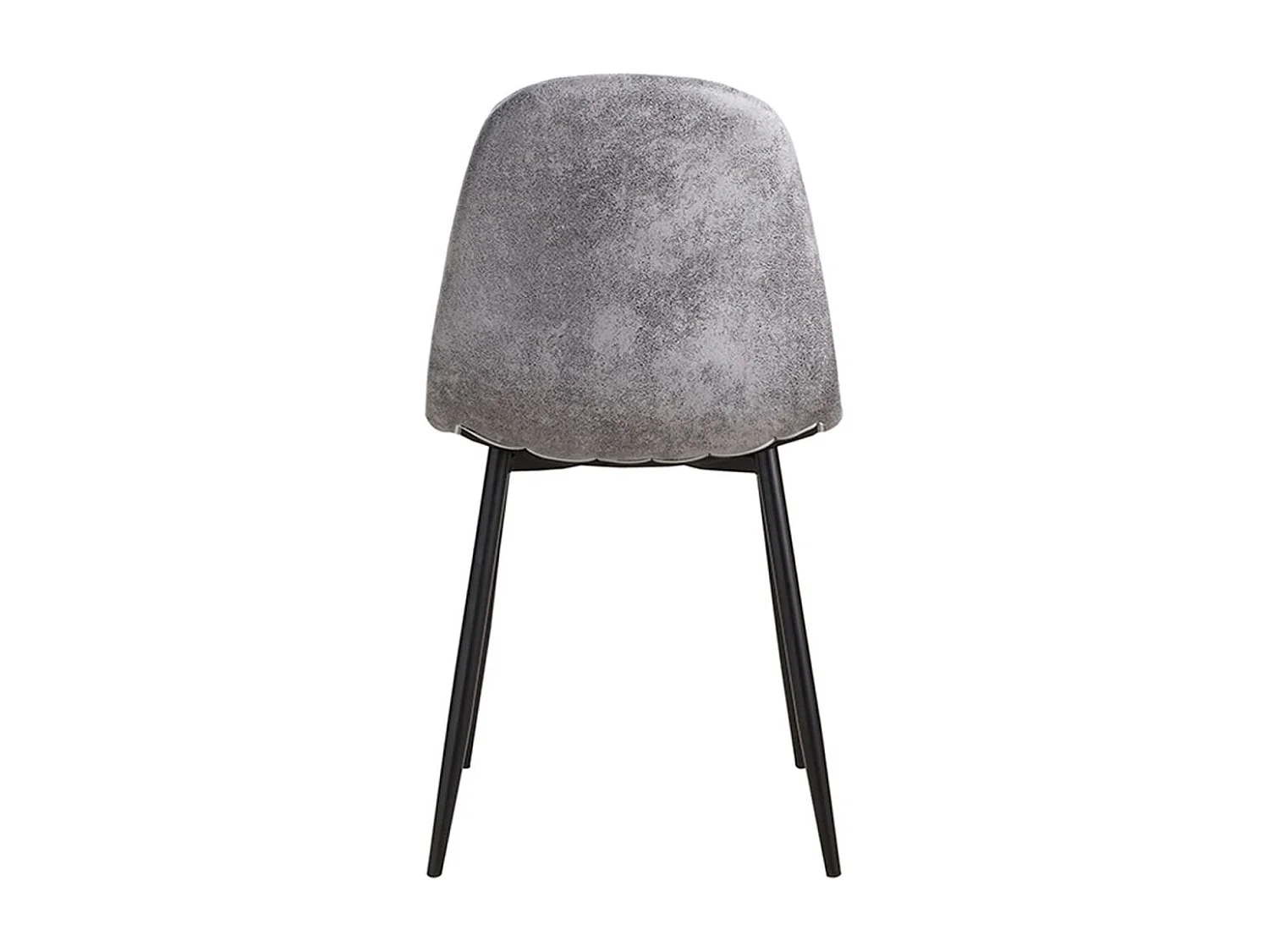Sillas Comedor - Silla Black Teok Polipiel Vintage - Gris claro