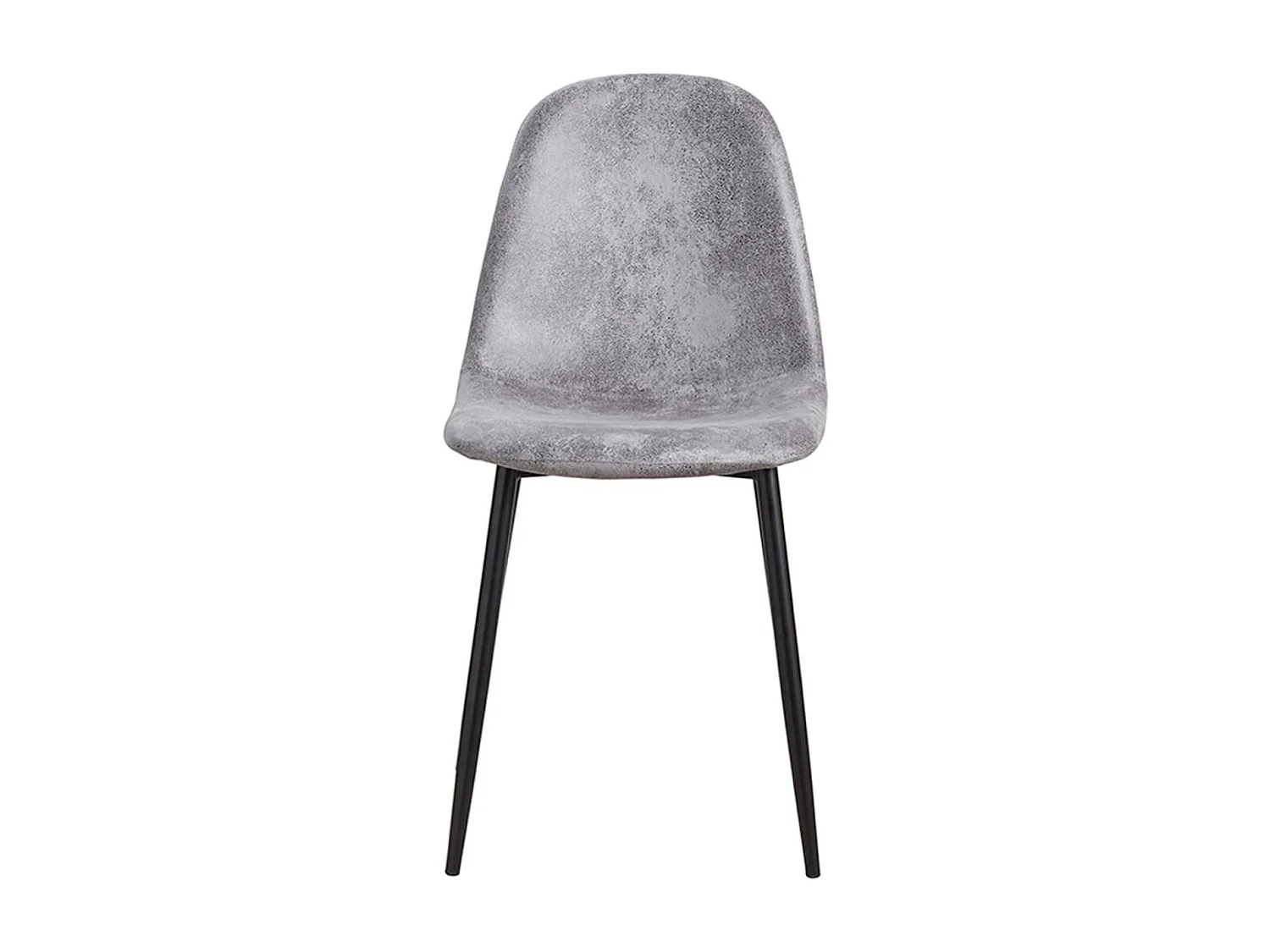 Sillas Comedor - Silla Black Teok Polipiel Vintage - Gris claro