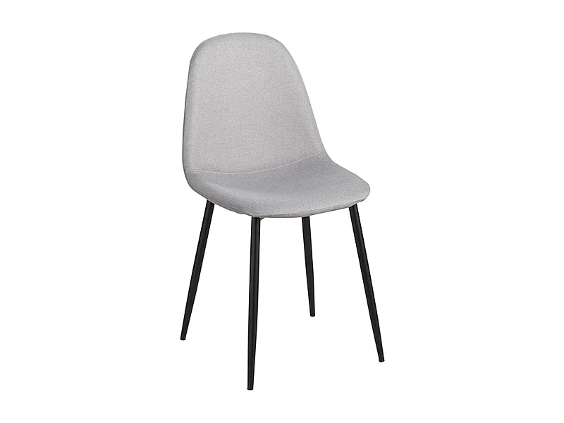 Sillas Comedor - Silla Black Teok Tela - Gris claro